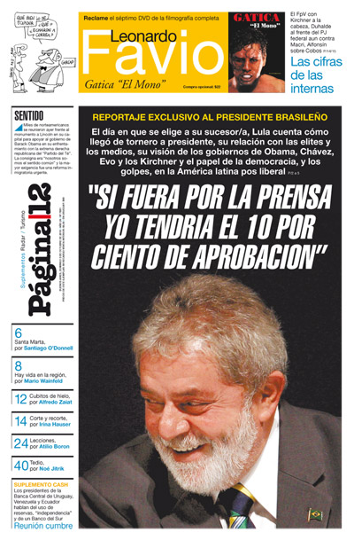 Matérias sobre a eleição brasileira nos jornais argentinos de hoje